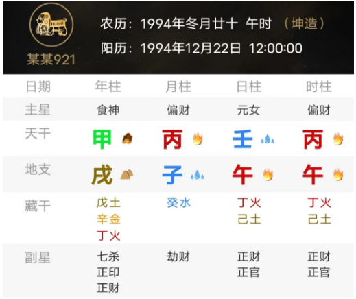 测八字算命：当令但身偏弱