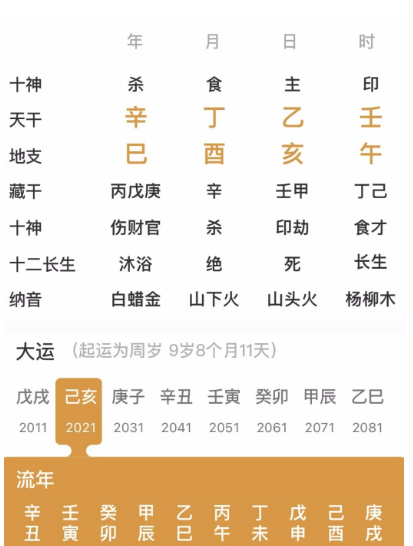 杀印相生，能够有作为的人（八字真人在线算命）