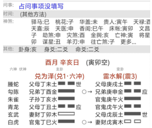 谒贵求财的六爻案例（八字真人在线算命）