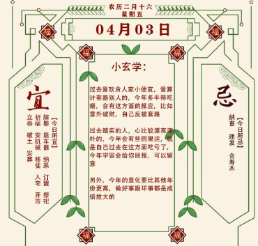 2026年十二生肖04月03日注意事项：算命真人网站