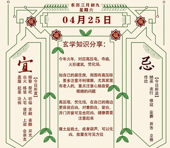 2026年十二生肖04月25日注意事项：算命真人网站