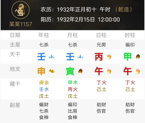 一个靠七杀得权的八字（八字真人在线算命）